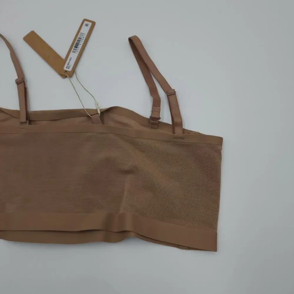 Skims Powermesh Bandeau Bralette In Sienna Size L - Picture 4 of 6